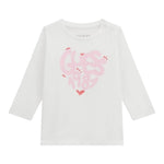 Guess Shirt Girocollo Tinta Unita con Logo per Neonata A5RI01K6YW4 BIANCO GUESS 