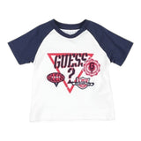Guess T-Shirt Gircollo Tinta Unita con Stampa per Neonato I1RI02K8HM0 BIANCO GUESS 