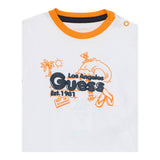 Guess Complet 2 Pezzi T-Shirt-Bermuda Bicolore per Neonato I5GG14K8HM4 BIANCO/ARANCIONE GUESS 