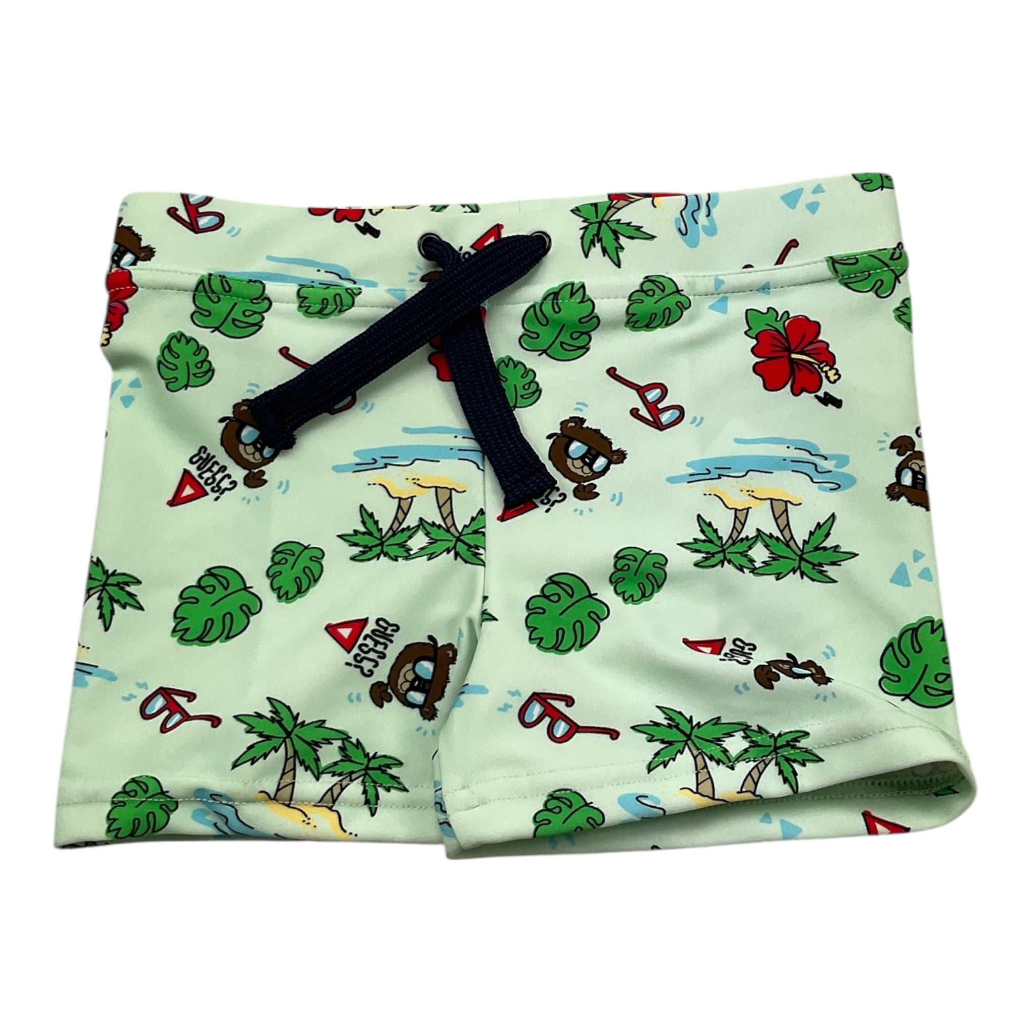 Guess Costume Tinta Unita con Stampe per Neonato I5GZ00MC052 VERDE ACQUA GUESS 
