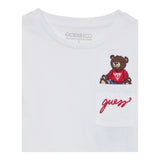 Guess T-Shirt Gircollo Tinta Unita con Stampa per Neonato I5RI03I3Z14 BIANCO GUESS 