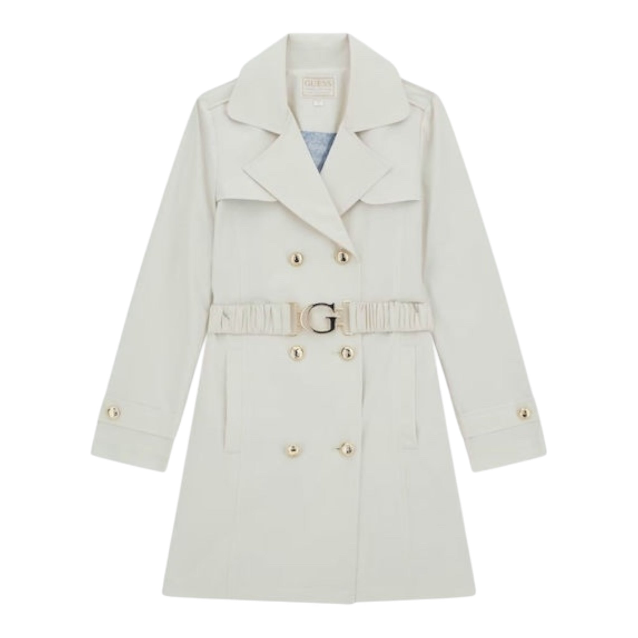 Guess Cappotto Modello Trench Tinta Unita per Bambina J4RL07WFYD0 PANNA GUESS 