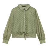 Guess Camicia Manica Lunga Tinta Unita  per Neonata J4YH01WA2T0 VERDE GUESS 