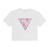 Guess T-Shirt Girocollo Tinta Unita con Stampa per Bambina J5GI04K6YW4 BIANCO GUESS 