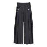 Guess Pantalone Tinta Unita con Applicazioni Modello Palazzo per Bambina J5RB00WGUL0 NERO GUESS 