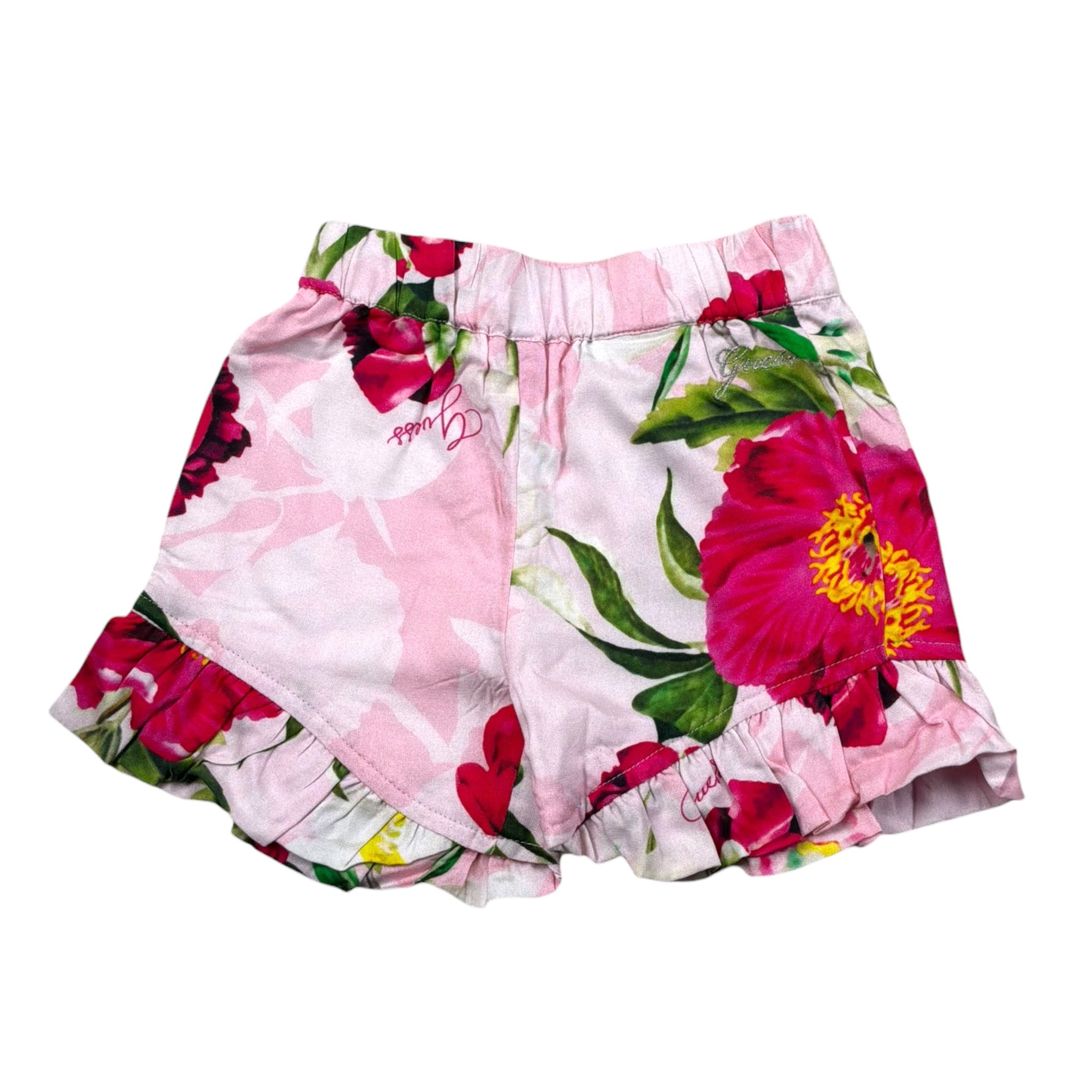 Guess Short Tinta Unita con Stampe per Neonata K1GD04WBI40 ROSA GUESS 