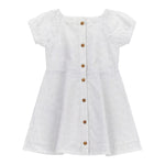 Guess Abito Mezza Manica Tinta Unita In Pizzo Sangallo per Bambina K4GK02WG680 BIANCO GUESS 