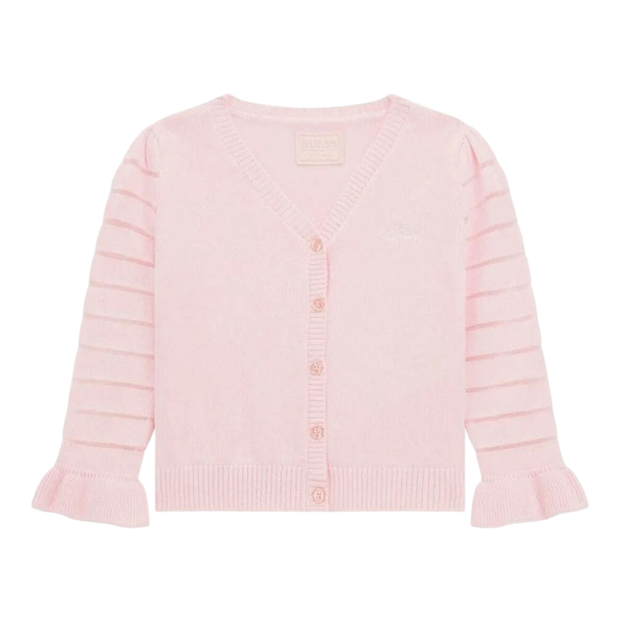 Guess Cardigan Tinta Unita con Trasparenze per Bambina K4RR03Z3CJ0 ROSA GUESS 