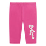 Guess Leggins Tinta Unita con Stampa per Neonata K5GB03J1314N FUXIA GUESS 