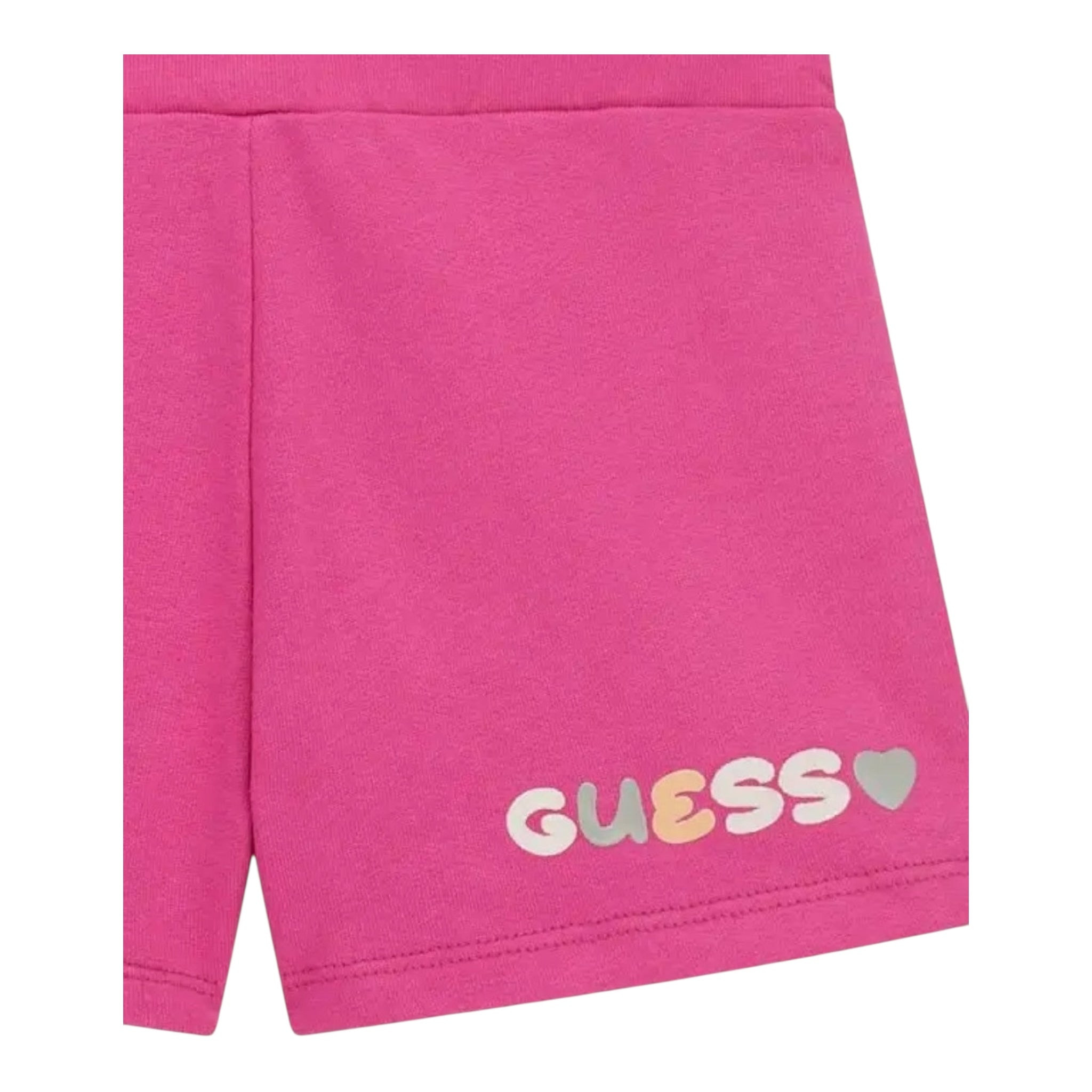 Guess Short In Tuta Tinta Unita con Logo per Bambina K5GD08KA6R4X FUXIA GUESS 