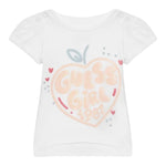 Guess T-Shirt Girocollo Tinta Unita con Stampa per Neonata K5GI01K6YW4XN BIANCO GUESS 
