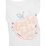 Guess T-Shirt Girocollo Tinta Unita con Stampa per Neonata K5GI01K6YW4XN BIANCO GUESS 