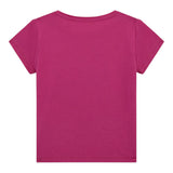 Guess T-Shirt Girocollo Tinta Unita con Stampa per Neonata K5GI08K6YW4XN MAGENTA GUESS 