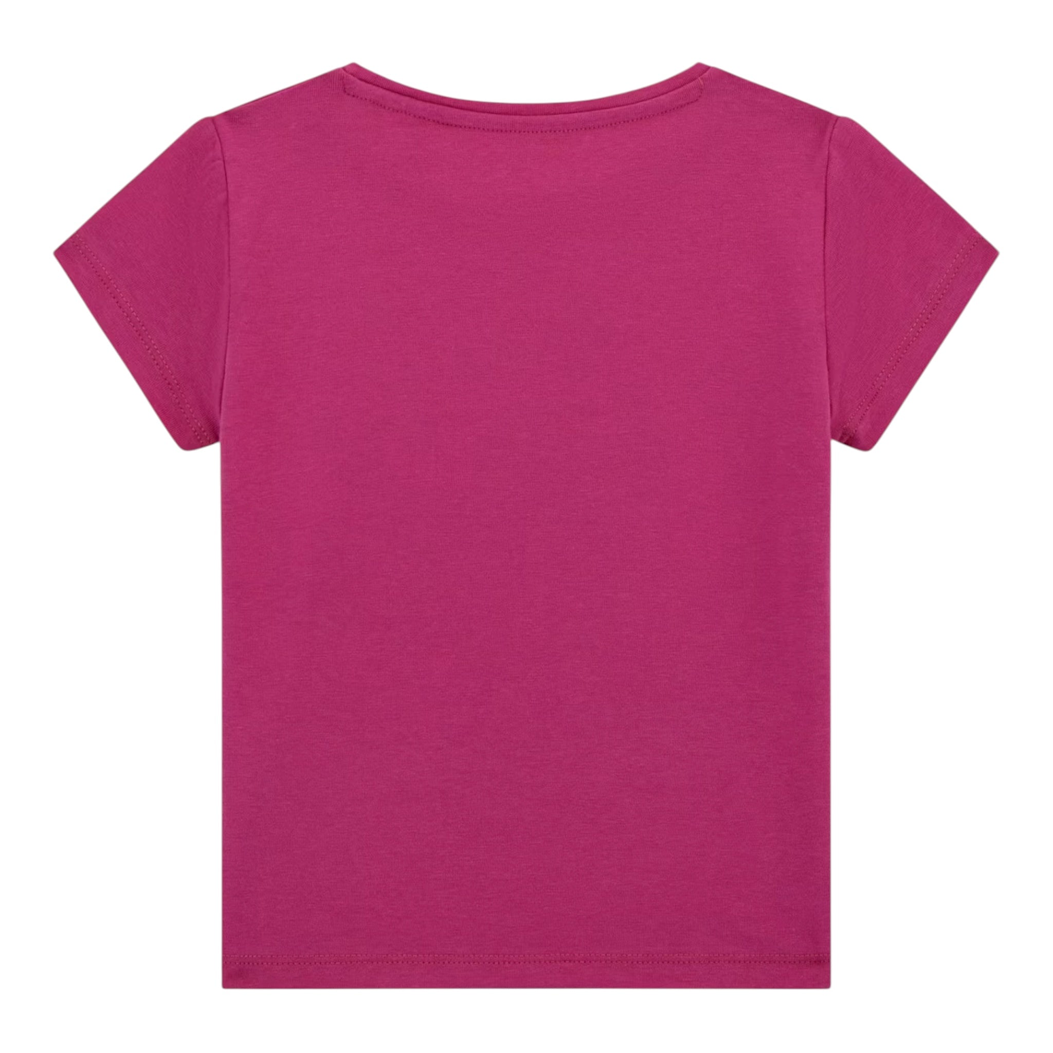 Guess T-Shirt Girocollo Tinta Unita con Stampa per Neonata K5GI08K6YW4XN MAGENTA GUESS 