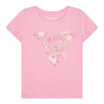Guess T-Shirt Girocollo Tinta Unita con Stampa per Neonata K5GI14K6YW4N ROSA GUESS 