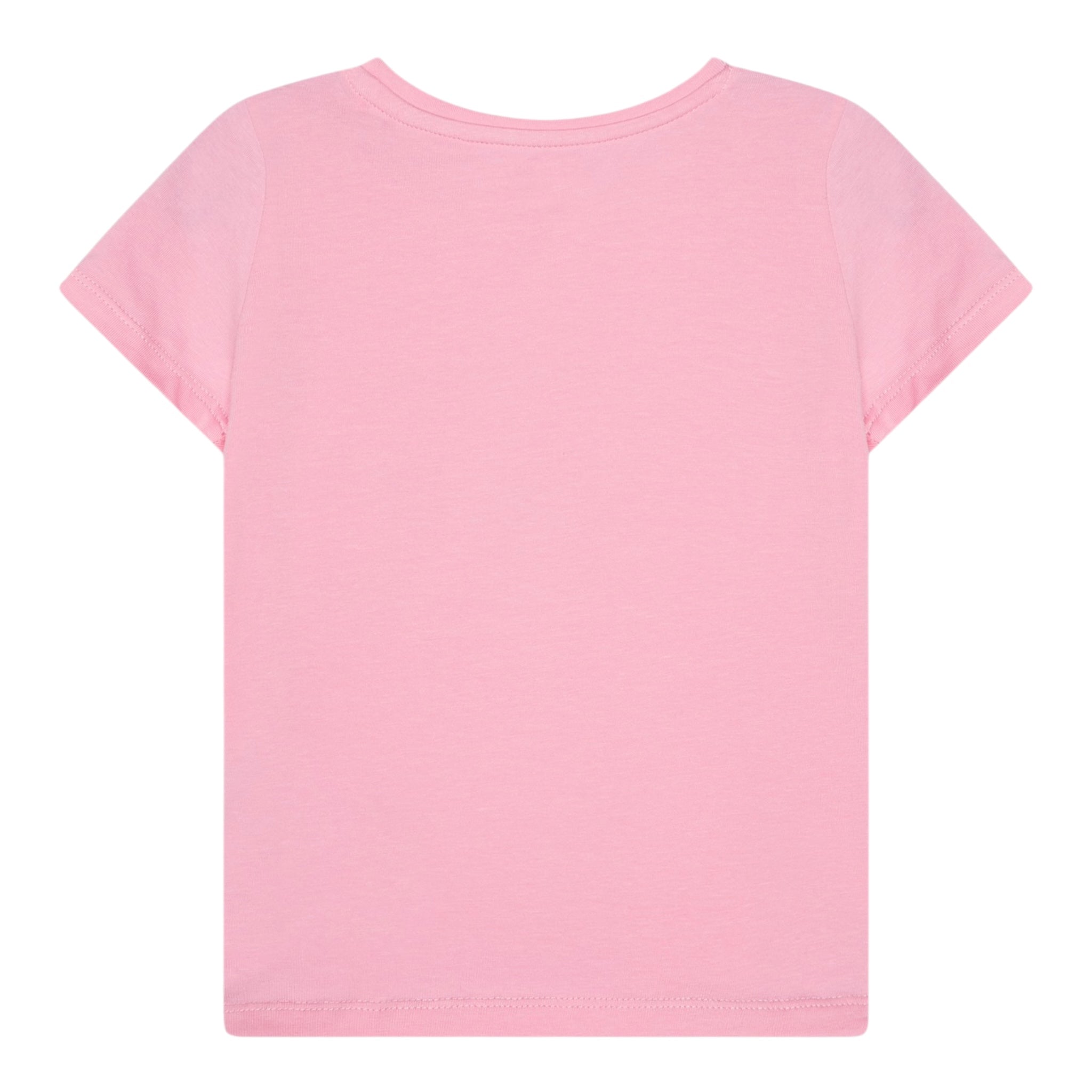 Guess T-Shirt Girocollo Tinta Unita con Stampa per Bambina K5GI14K6YW4 ROSA GUESS 