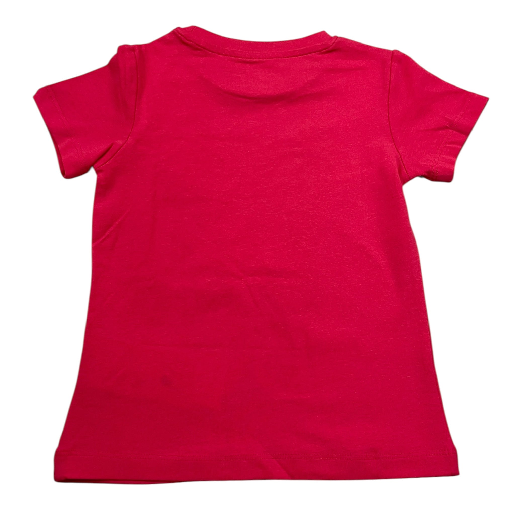 Guess T-Shirt Girocollo Tinta Unita con Logo per Bambina K5RI00K6YW4 FUXIA GUESS 