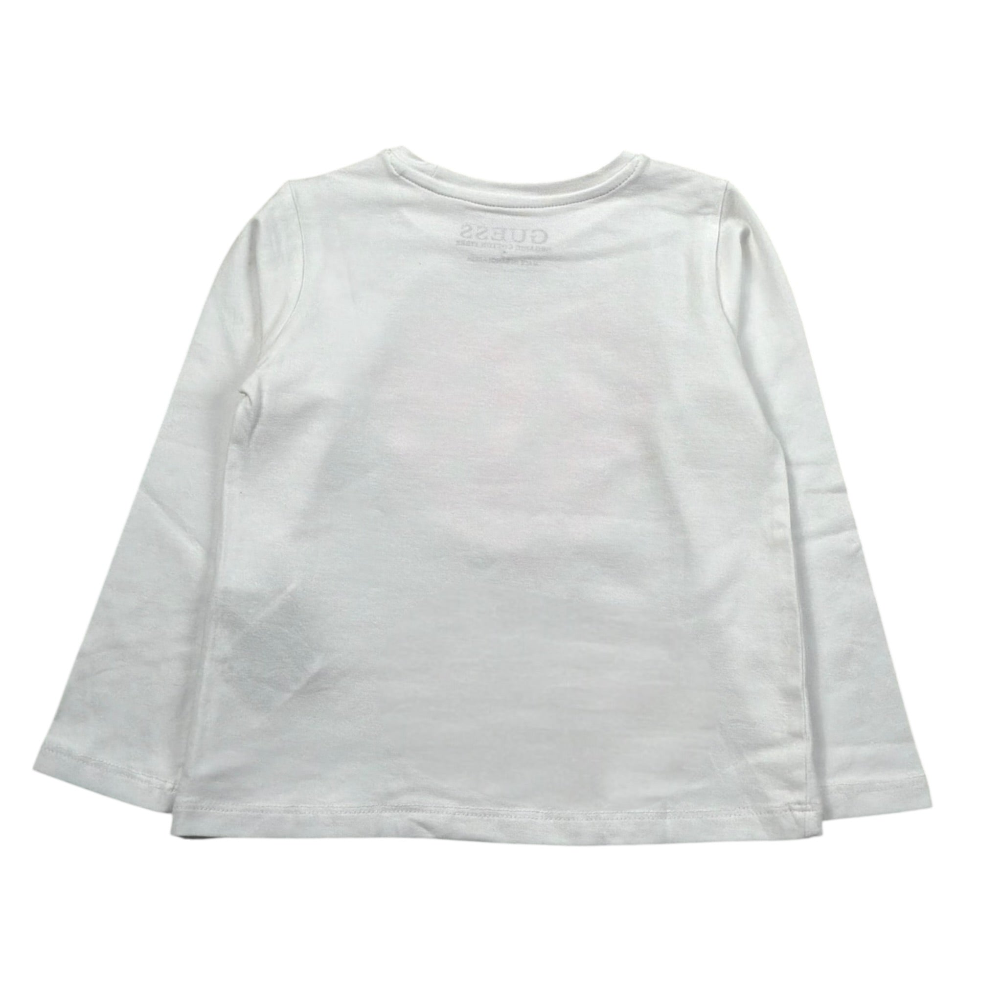 Guess Shirt Girocollo Tinta Unita con Logo per Neonata K5RI01K6YW4 BIANCO GUESS 