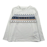 Guess Shirt Girocollo Tinta Unita con Logo per Neonata K5RI04K6YW4 BIANCO GUESS 