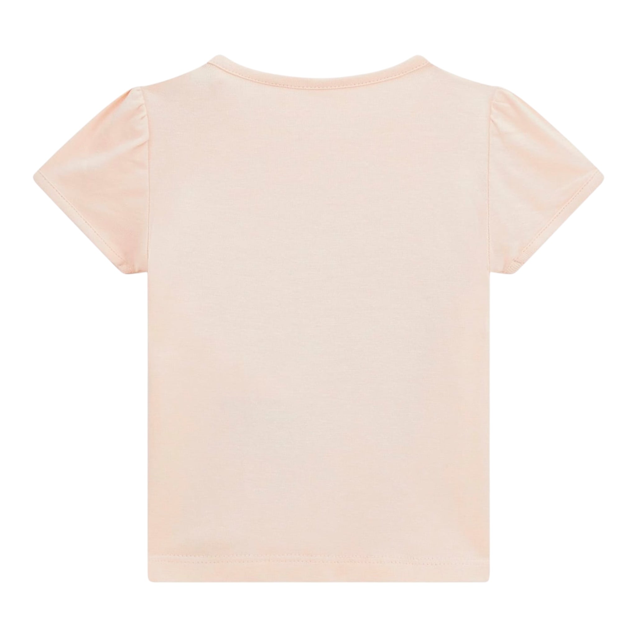 Guess T-Shirt Girocollo Tinta Unita con Logo per Bambina K5RI07K6YW4XX ROSA GUESS 