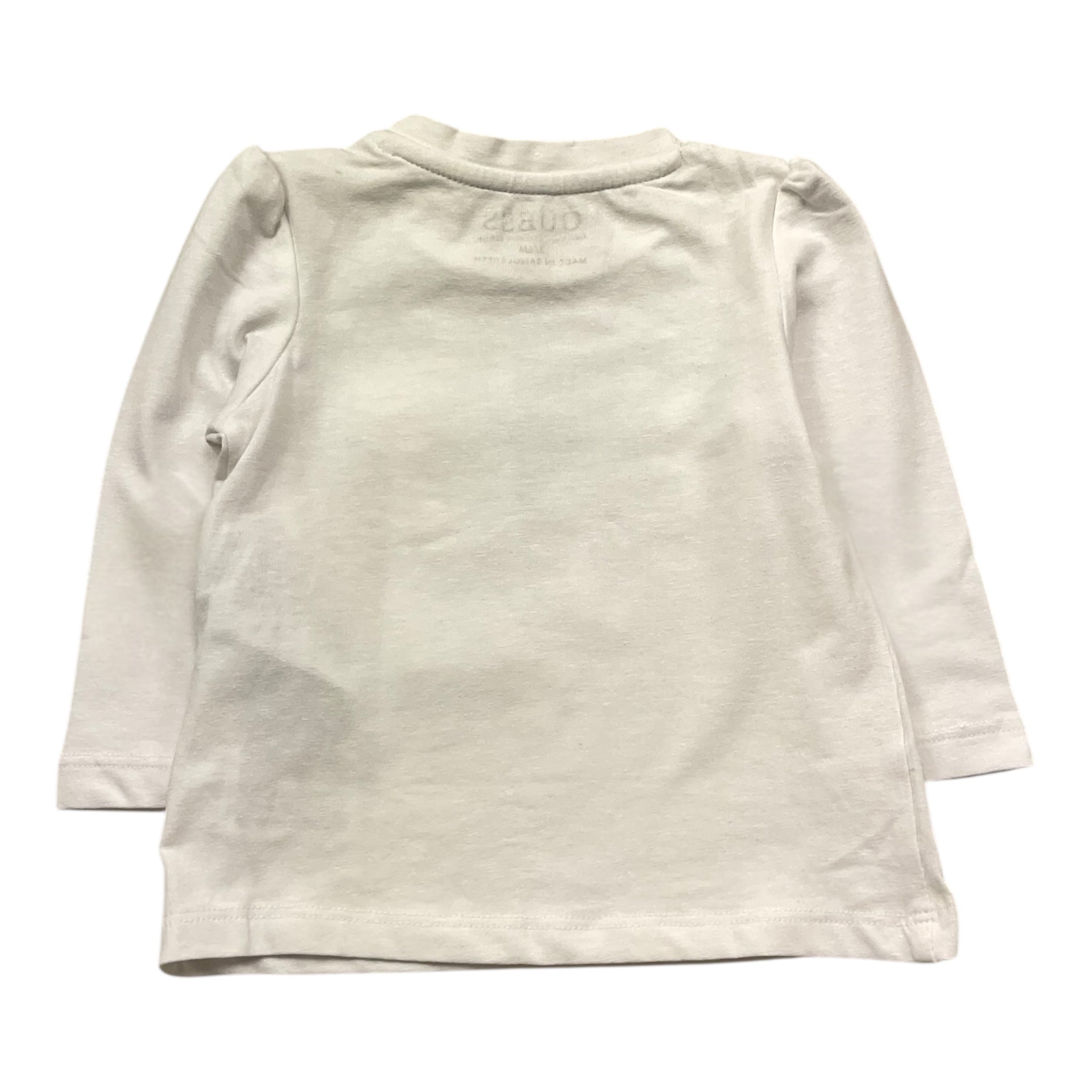 Guess Shirt Girocollo Tinta Unita con Stampa per Neonata K5RI08K6YW4 BIANCO GUESS 