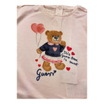 Guess T-Shirt Girocollo Tinta Unita con Stampa per Neonata K5RI12K6YW4X ROSA GUESS 