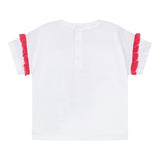 Guess T-Shirt Girocollo Tinta Unita con Stampa per Neonata K5RI12K6YW4XX BIANCO GUESS 