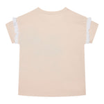 Guess T-Shirt Girocollo Tinta Unita con Stampa per Bambina K5RI12K6YW4XXJ ROSA GUESS 