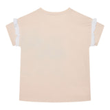 Guess T-Shirt Girocollo Tinta Unita con Stampa per Neonata K5RI12K6YW4XX ROSA GUESS 