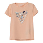 Guess T-Shirt Tinta Unita con Stampa E Paillettes per Neonata K5RI16K6YW4N PESCA GUESS 