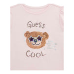 Guess T-Shirt Girocollo Tinta Unita con Stampa per Neonata K5RI18K6YW4 ROSA GUESS 