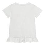 Guess T-Shirt Tinta Unita con Paillettes per Neonata K5RI19K6YW4N BIANCO GUESS 