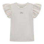Guess T-Shirt Tinta Unita con Tulle per Bambina K5RI22K6YW4 BIANCO GUESS 