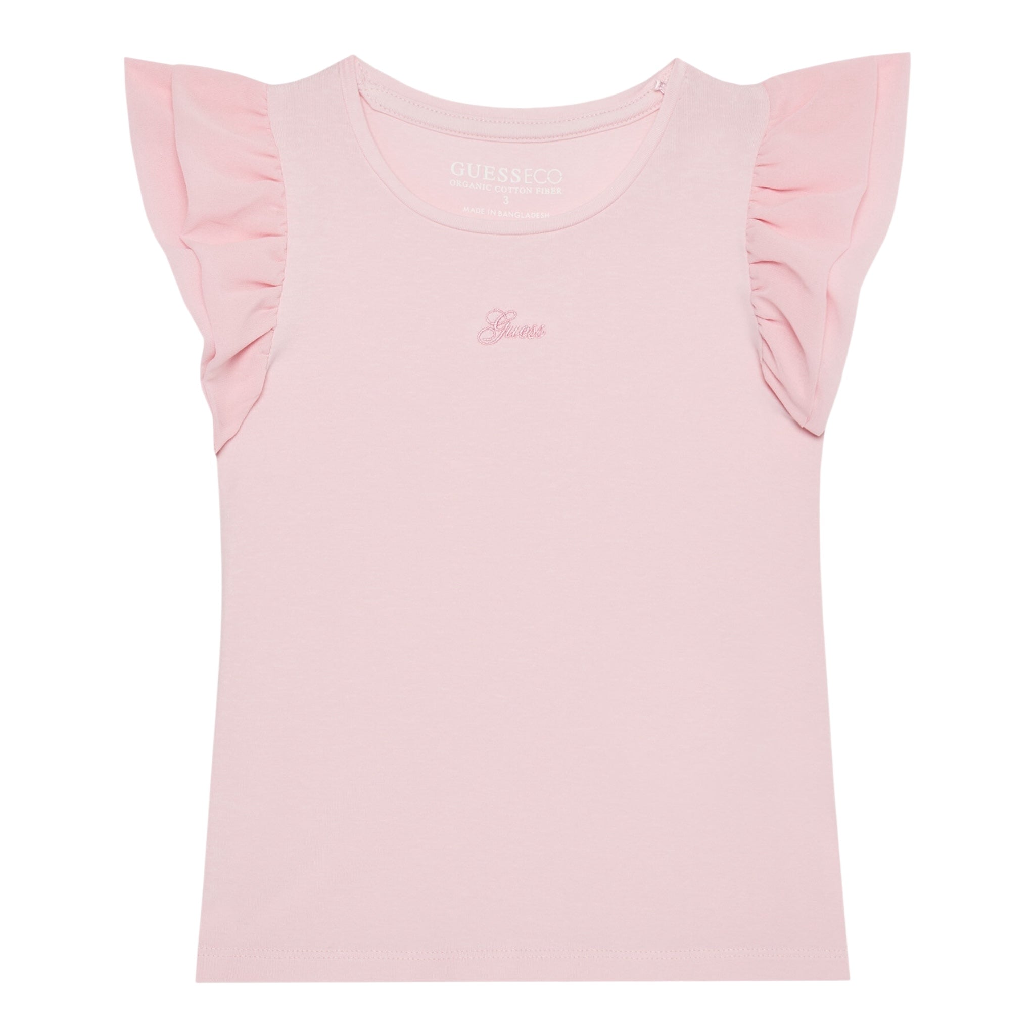 Guess T-Shirt Tinta Unita con Tulle per Neonata K5RI22K6YW4N ROSA GUESS 