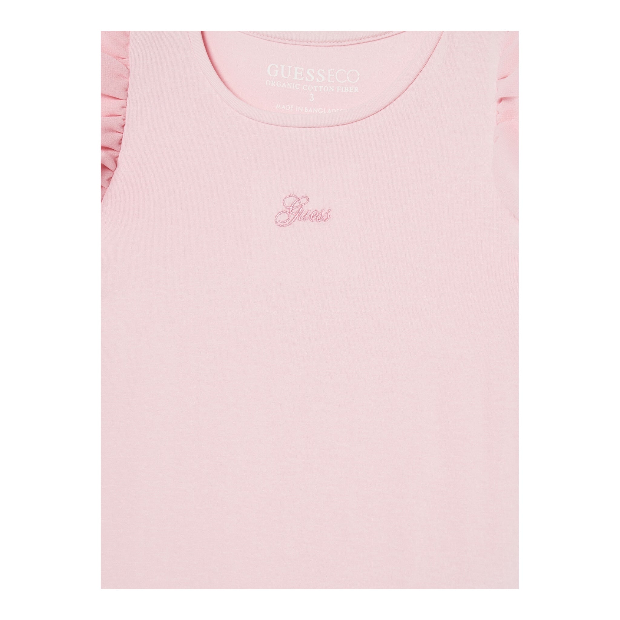 Guess T-Shirt Tinta Unita con Tulle per Neonata K5RI22K6YW4N ROSA GUESS 
