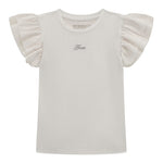 Guess T-Shirt Tinta Unita con Tulle per Neonata K5RI22K6YW4X BIANCO GUESS 