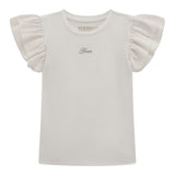 Guess T-Shirt Tinta Unita con Tulle per Neonata K5RI22K6YW4X BIANCO GUESS 