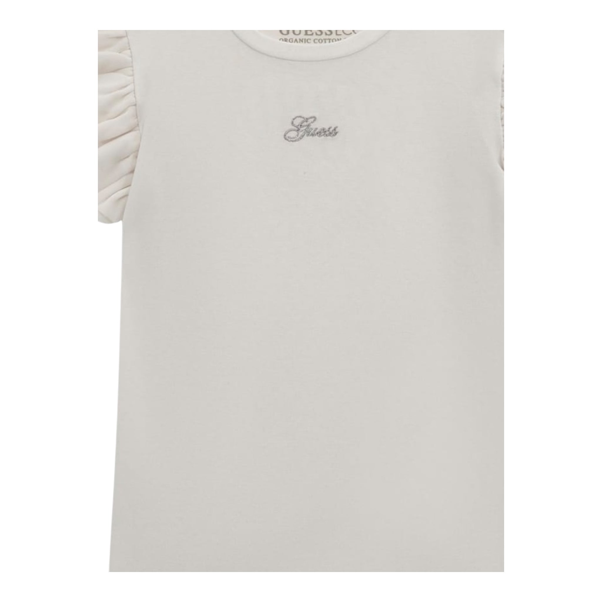 Guess T-Shirt Tinta Unita con Tulle per Bambina K5RI22K6YW4XJ BIANCO GUESS 