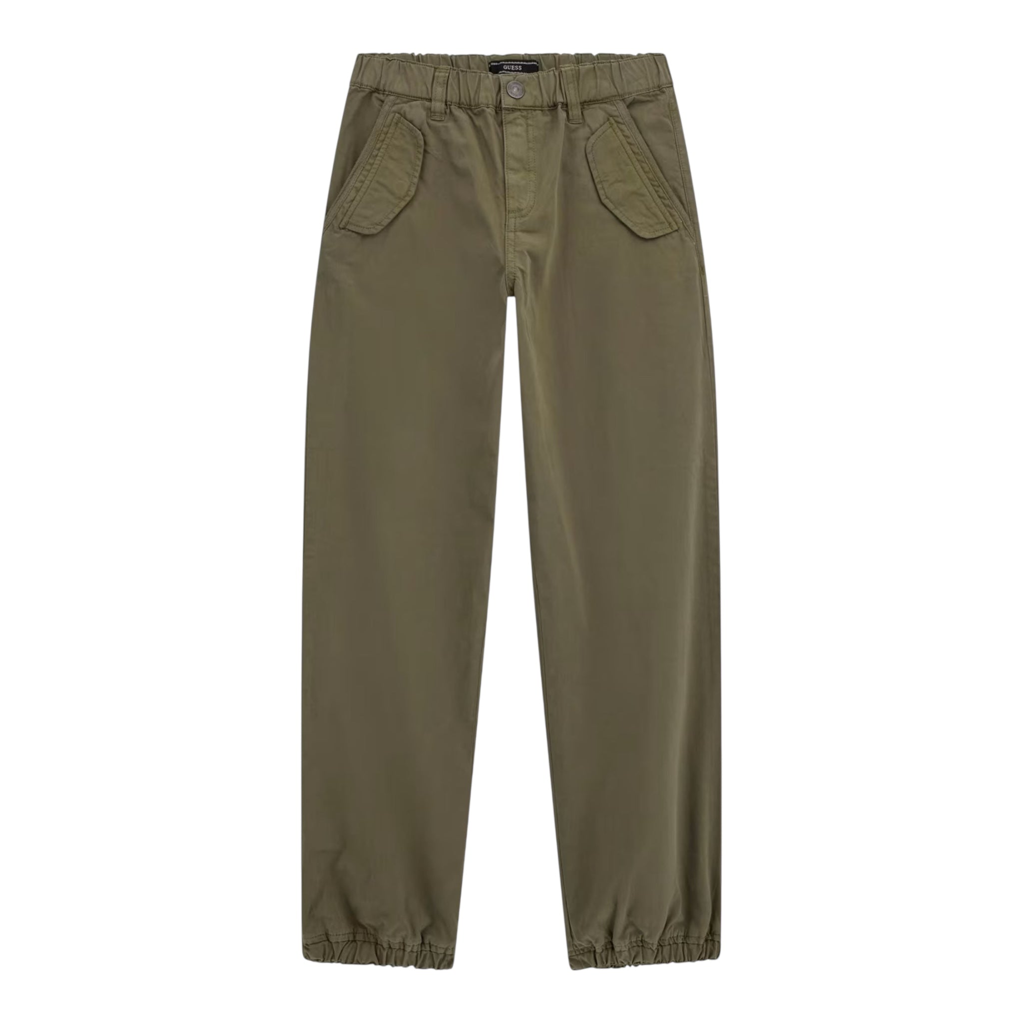 Guess Pantalone Tinta Unita con Elastico In Vita per Bambino L5RB09WF7B1 VERDE GUESS 