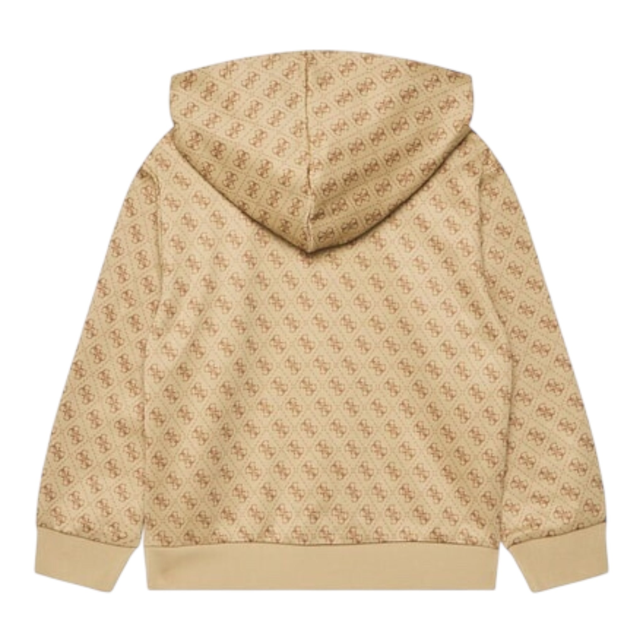 Guess Felpa Tinta Unita con Cappuccio E Fantasia per Bambino L5RQ24FL04Q BEIGE GUESS 