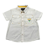Guess Camicia Mezza Manica Tinta Unita per Neonato N1GH09W7RY0 PANNA GUESS 