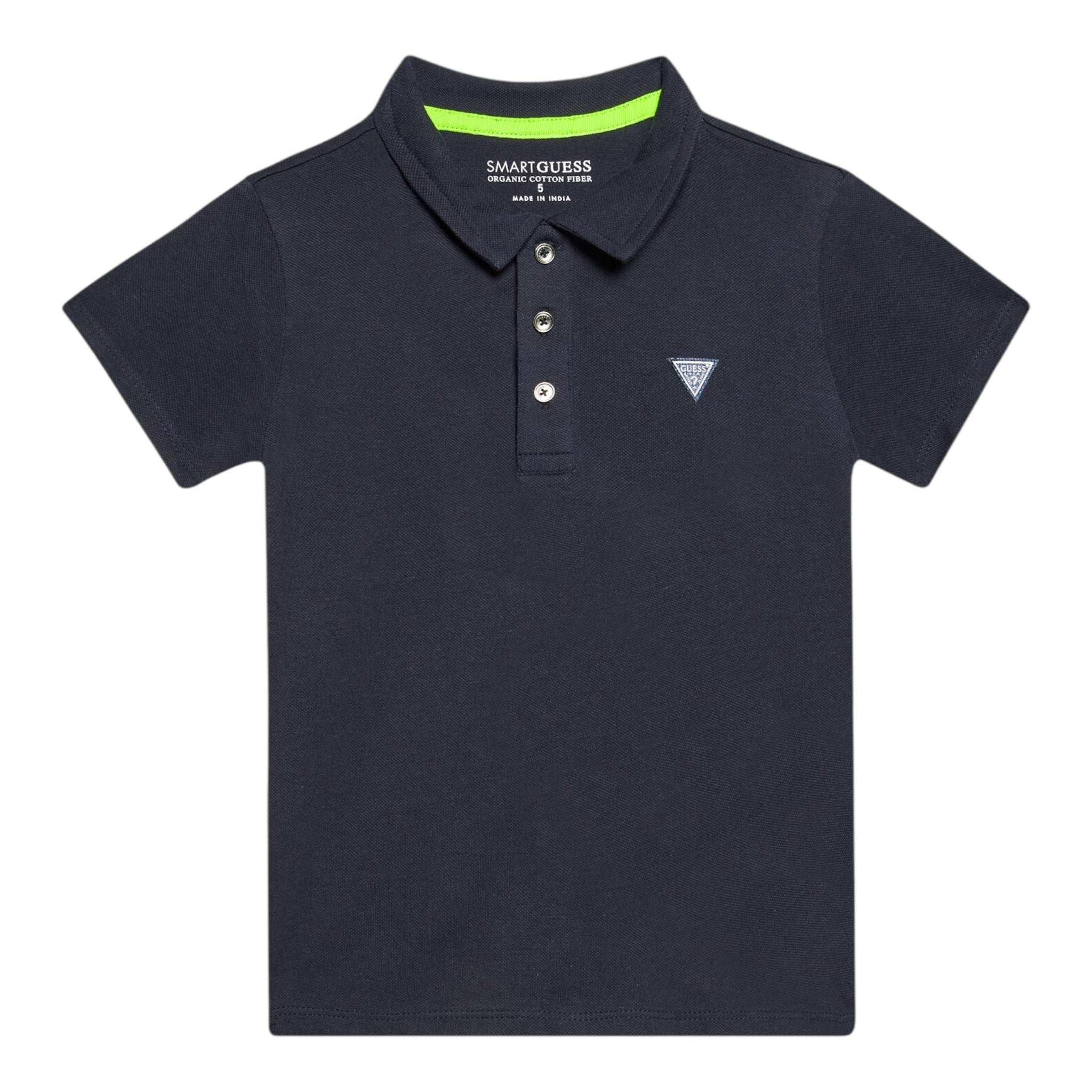 Guess Polo Mezza Manica Tinta Unita per Neonato N2GP03KAPY0 BLU GUESS 