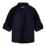 Guess Camicia Tinta Unita con Logo per Neonato N3YH04WE5W0 BLU GUESS 