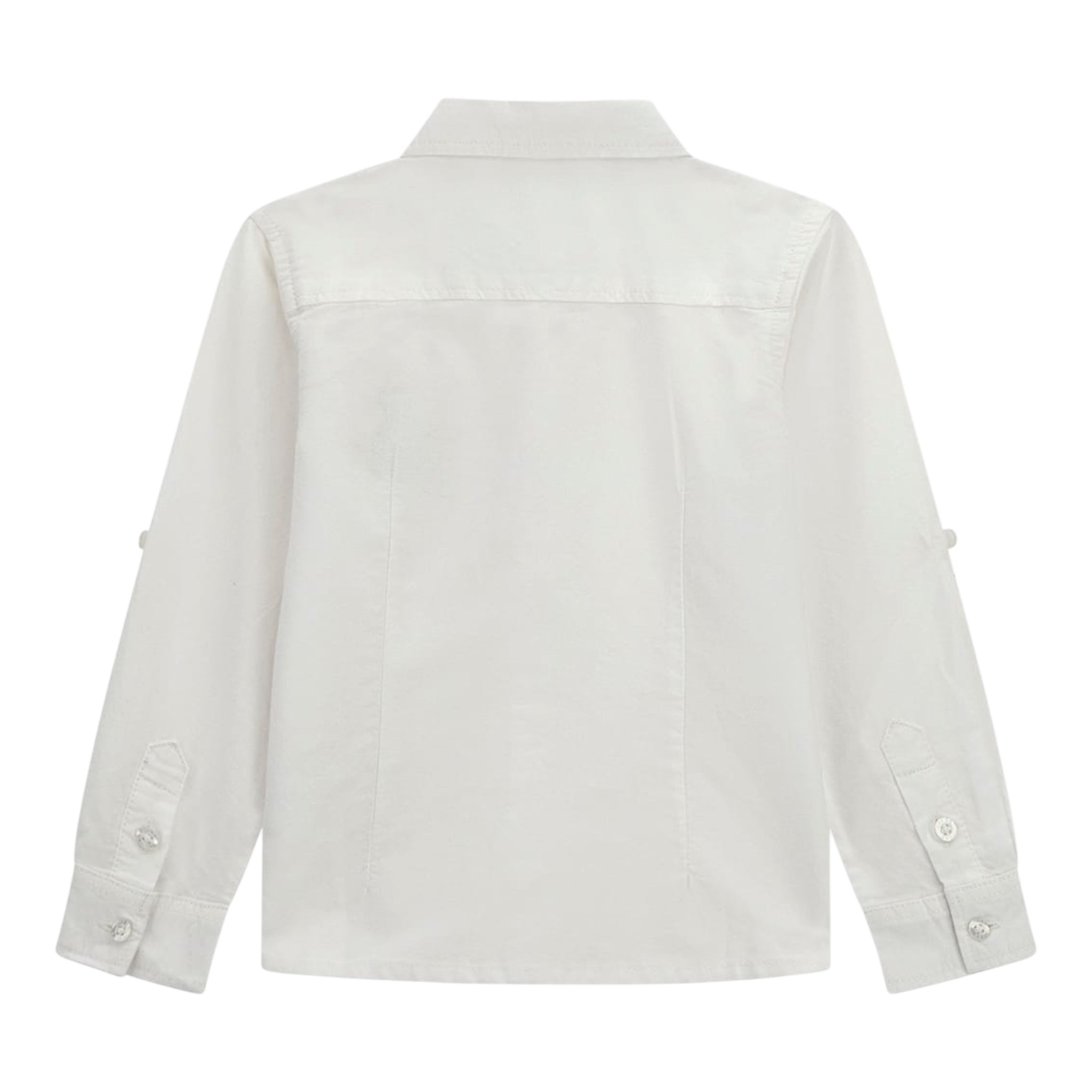 Guess Camicia Tinta Unita con Logo per Neonato N4BH08W9CL0 BIANCO GUESS 