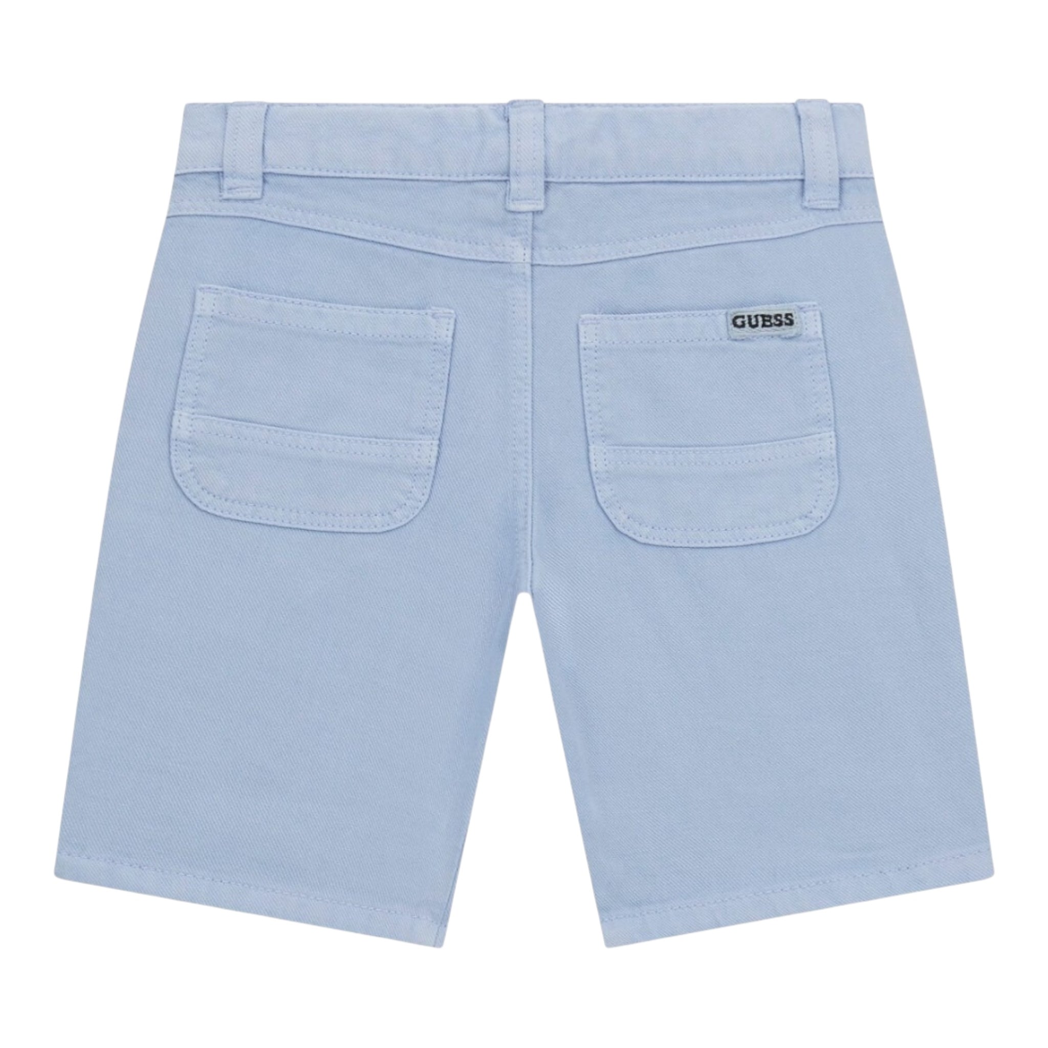 Guess Bermuda Tinta Unita con Girovita Regolabile per Bambino N5GD07WGAR0 AZZURRO GUESS 