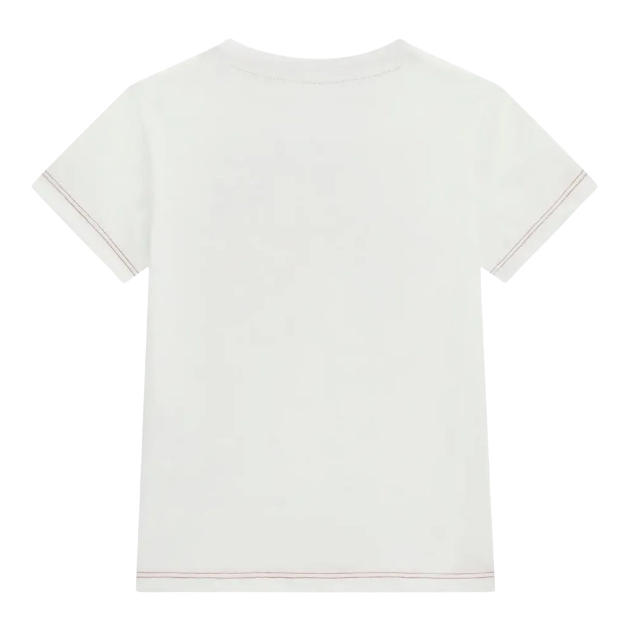 Guess T-Shirt Girocollo Tinta Unita con Stampa per Bambino N5RI02K8HM4 BIANCO GUESS 