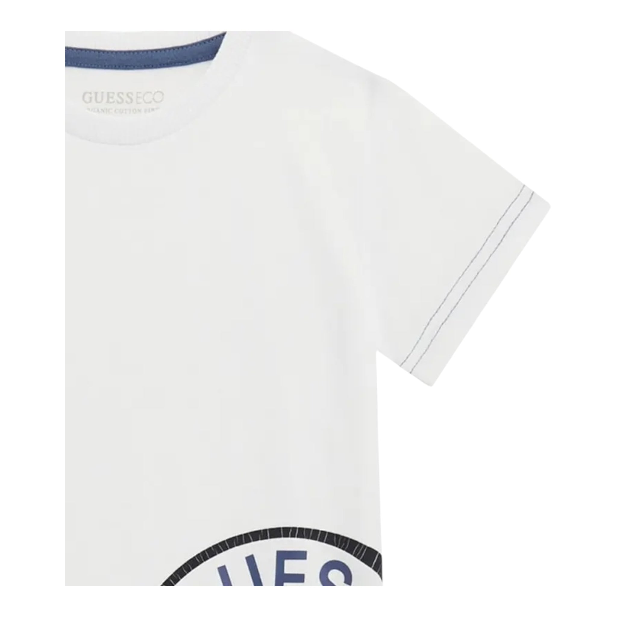 Guess T-Shirt Girocollo Tinta Unita con Stampa per Neonato N5RI15K8HM4N BIANCO GUESS 