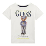 Guess T-Shirt Girocollo Tinta Unita con Stampa per Neonato N5RI20K8HM4NXXX BIANCO GUESS 