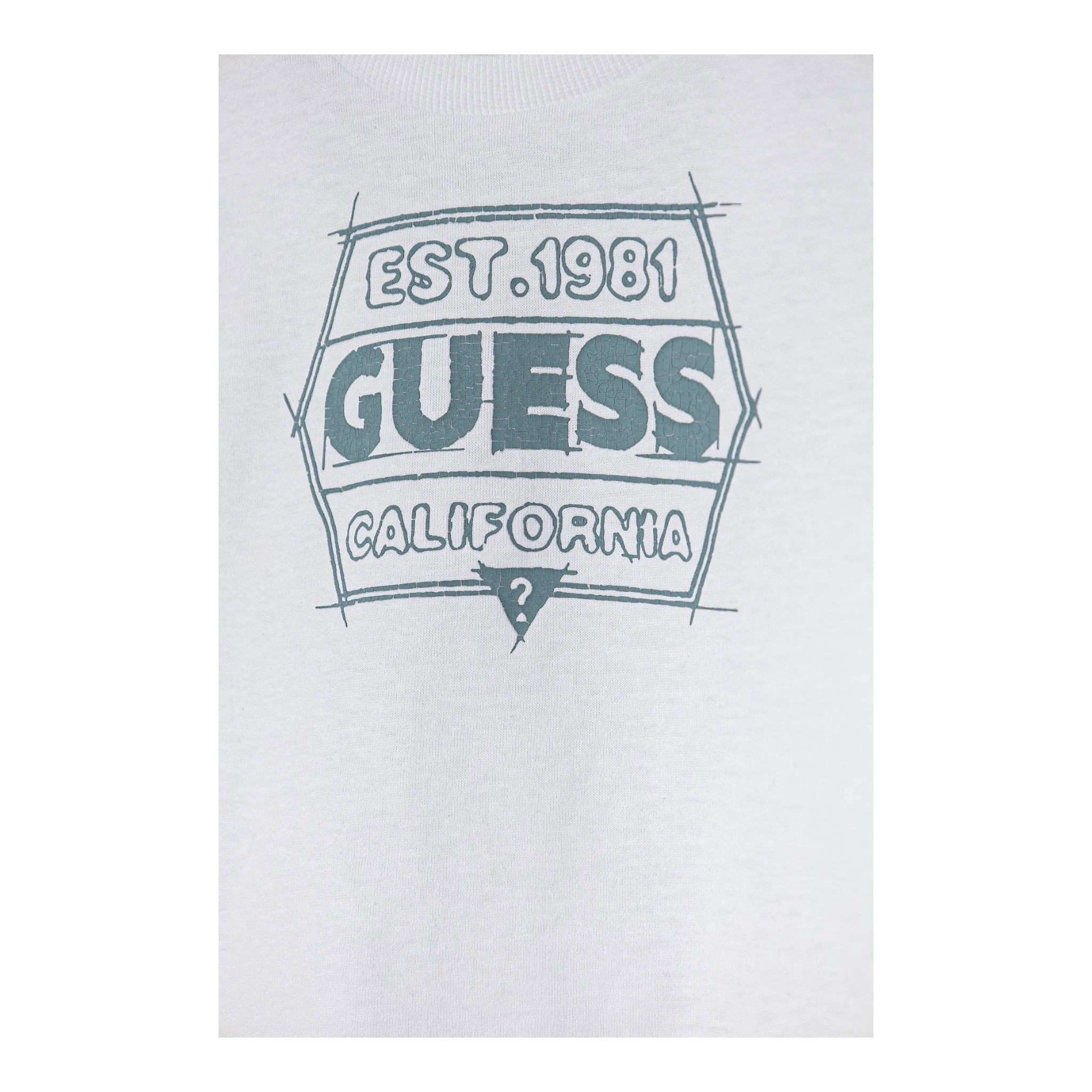 Guess T-Shirt Girocollo Tinta Unita con Stampa per Neonato N5RI25K8HM4N BIANCO GUESS 