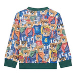 Guess Felpa Tinta Unita Girocollo con Stampa Orsi per Neonato N5RQ03KA6R4X VERDE GUESS 